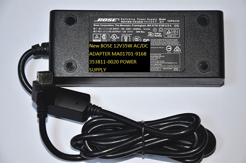 New BOSE 12V35W AC/DC ADAPTER MA01701-9168 353811-0020 POWER SUPPLY - Click Image to Close